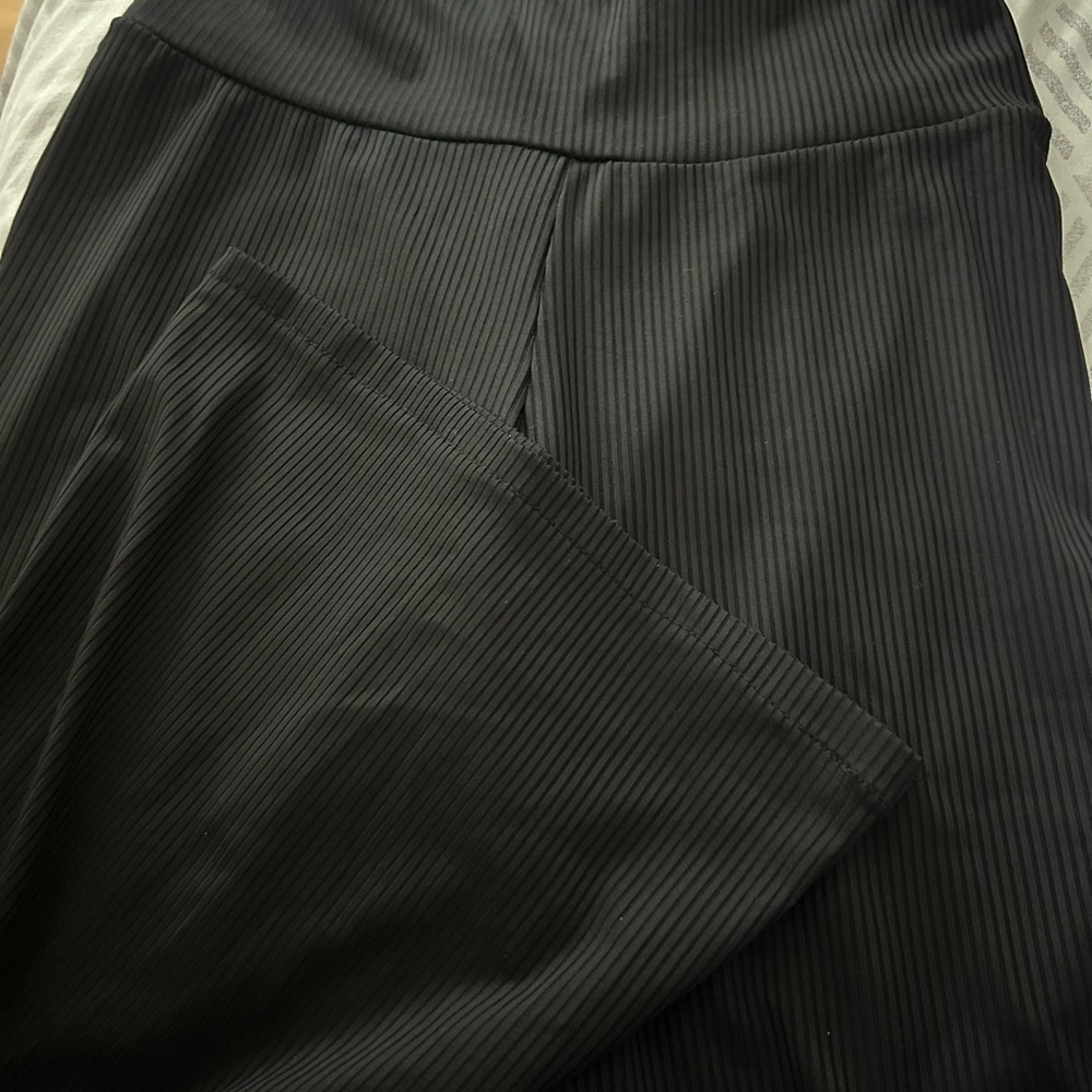 Black Pinstripe Skirt
